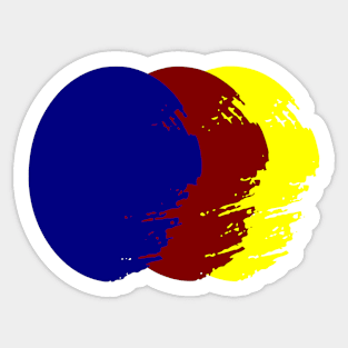 Three Colours Design Sticker